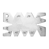 Thread Cutting Angle Gauge - Stainless Steel Measuring Tool - Top-Down View