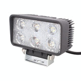 18W 1260 - 1350Lm Epistar 6 Led White 30 Degree Spot Beam Car Led Light Waterproof Ip67 Dc 10 - 30V - Front View
