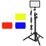 Retractable 10W Live Broadcast Light With 1.2M Bracket And 4 Colour Filters - Front View