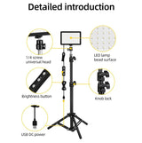 Retractable 10W Live Broadcast Light With 1.2M Bracket And 4 Colour Filters