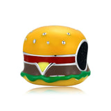 925 Sterling Silver Burger Bead For Diy Bracelet / Necklace - Front View