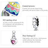 925 Sterling Silver Lucky Egg Pendant For Diy Bracelets & Necklaces - 45-Degree Angle