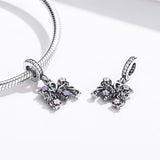 925 Sterling Silver Letter M Pendant For Diy Bracelets & Necklaces - Close-Up Angle