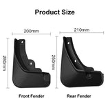 For Hyundai Ioniq 5 2020-2022 4Pcs / Set Car Auto Soft Plastic Splash Flaps Fender Guard