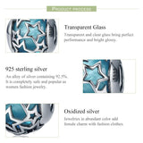 925 Sterling Silver Starry Sky Beads For Diy Bracelets & Necklaces - Top-Down View