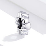 925 Sterling Silver Heart Beads For Diy Bracelets & Necklaces - Side View