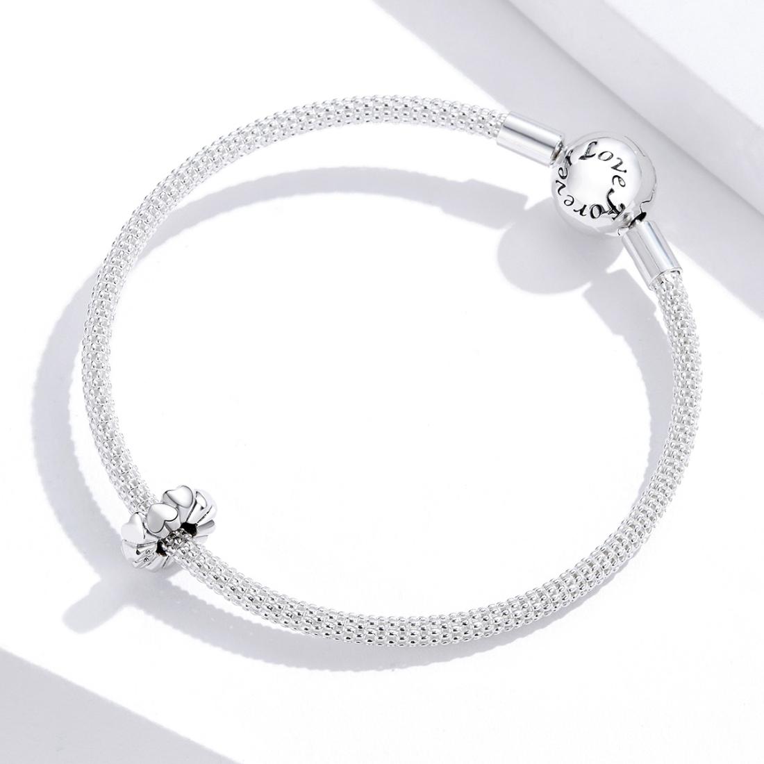 925 Sterling Silver Heart Beads For Diy Bracelets & Necklaces