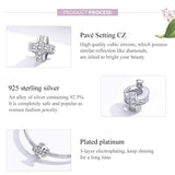 925 Sterling Silver Diy Cross Beaded Bracelet Accessories - Top-Down View