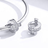 925 Sterling Silver Diy Cross Beaded Bracelet Accessories - 45-Degree Angle
