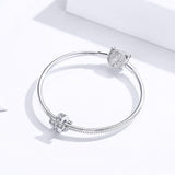 925 Sterling Silver Diy Cross Beaded Bracelet Accessories - Rear View