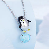 925 Sterling Silver Penguin Beads For Diy Bracelets - 45-Degree Angle