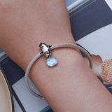 925 Sterling Silver Penguin Beads For Diy Bracelets - Rear View