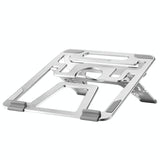 Adjustable Foldable Aluminum Laptop Stand - Portable Double Triangle Design - Side View