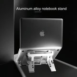 Adjustable Foldable Aluminum Laptop Stand - Portable Double Triangle Design - Top-Down View