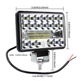 2 Pcs Cs - 1243A1 Car 4 Inch Square 20Leds Highlight Work Light Modified Spotlight - Front View