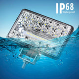 2 Pcs Cs - 1243A1 Car 4 Inch Square 20Leds Highlight Work Light Modified Spotlight - Rear View