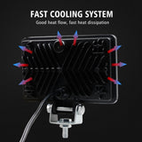 2 Pcs Cs - 1243A1 Car 4 Inch Square 20Leds Highlight Work Light Modified Spotlight - Close-Up Angle