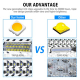2 Pcs Cs - 1243A1 Car 4 Inch Square 20Leds Highlight Work Light Modified Spotlight - Low Angle