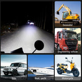 2 Pcs Cs - 1243A1 Car 4 Inch Square 20Leds Highlight Work Light Modified Spotlight - Extra Image
