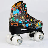 Flash Wheel Roller Skates For Adults - White Size 43 - Top-Down View