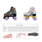 Flash Wheel Roller Skates For Adults - White Size 43 - Low Angle
