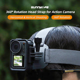 Adjustable 360 Degree Head Strap for Action Cameras - Camouflage - Top-Down View