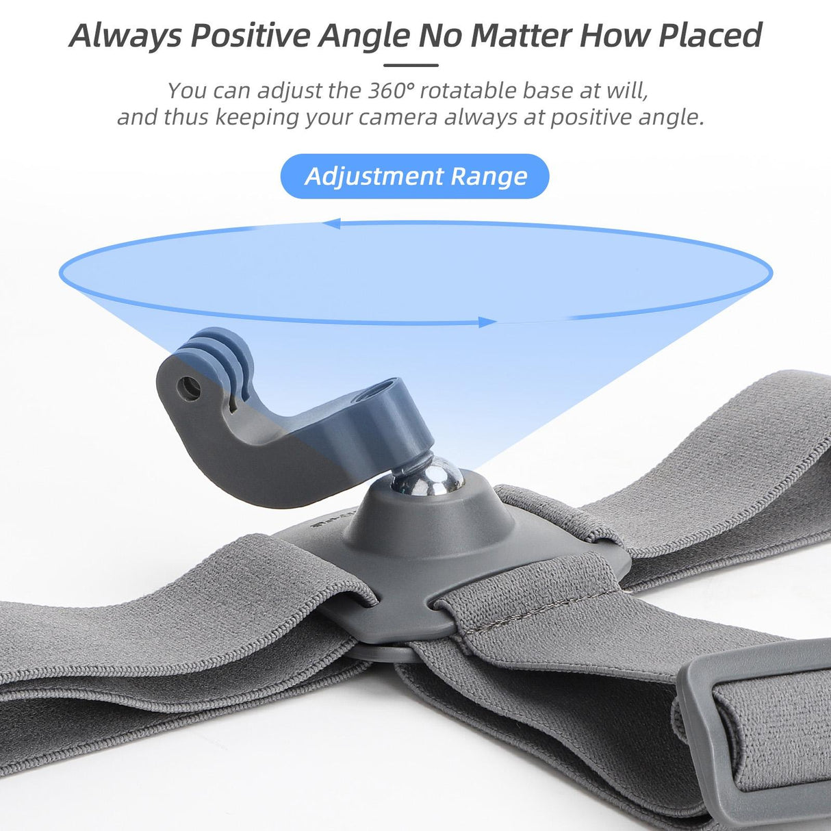 Adjustable 360 Degree Head Strap for Action Cameras - Camouflage