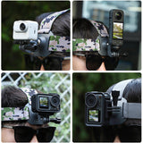 Adjustable 360 Degree Head Strap for Action Cameras - Camouflage - Low Angle