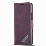 For Samsung Galaxy Z Fold4 5G Leather Dual Side Buckle Phone Cover - Black - Side View