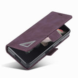For Samsung Galaxy Z Fold4 5G Leather Dual Side Buckle Phone Cover - Black