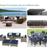 Waterproof Outdoor Furniture Cover for Garden Table and Chairs - 255x130x80cm