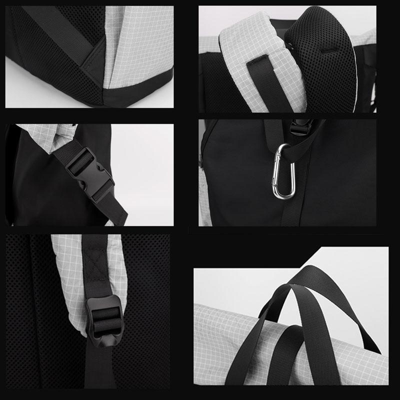 Large Capacity Contrast Backpack For Commuting - Black