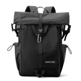 Large Capacity Contrast Backpack For Commuting - Black - Extra Image
