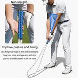 Golf Power Rope Swing for Rhythmic Training - Indoor / Outdoor Exerciser - White Blue - Extra Image
