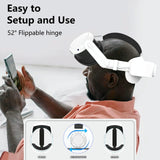 6000mah Rechargeable Headband for Meta Quest 3 - Close-Up Angle