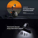 Wireless Stereo Bluetooth Earphones - True Music White - 45-Degree Angle
