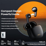 Wireless Stereo Bluetooth Earphones - True Music White - Low Angle