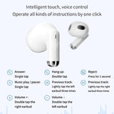 High-fidelity Bluetooth 5.3 Earphones - White - Low Angle
