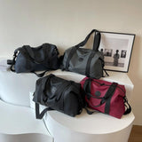 Travel-ready Waterproof Sports Bag for Fitness - Black - Side View