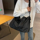 Travel-ready Waterproof Sports Bag for Fitness - Black - Low Angle