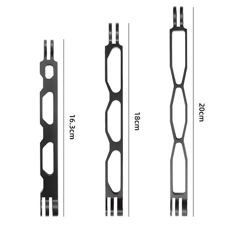 Aluminum Extension Arm with Hollow Grip - 20cm - Black