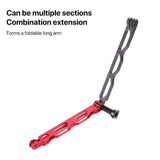 Aluminum Extension Arm with Hollow Grip - 20cm - Black - Low Angle
