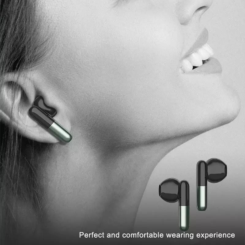 Wireless Bluetooth Earphones with Led Display and Hifi Sound for Sports - Black