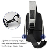 Adjustable Sports Chest Bag Lightweight & Versatile - Deep Grey - Rear View