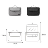 Portable Hair Dryer Storage Bag With Hook Large Capacity - Gray - Side View