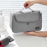 Portable Hair Dryer Storage Bag With Hook Large Capacity - Gray - Close-Up Angle