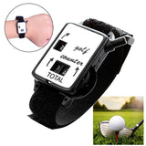 Black Portable Golf Watch with Manual Counter - Front View