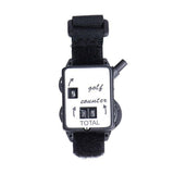 Black Portable Golf Watch with Manual Counter - Side View