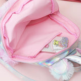 Teen Unicorn Backpack - Colourful for Travel - Pink - Top-Down View