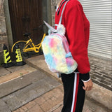 Teen Unicorn Backpack - Colourful for Travel - Pink